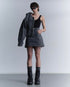CIRCLE CUT-OUT DENIM JACKET -BLACK- *Last1